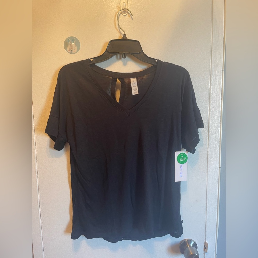 Black Top With Gorgeous Open Back Design. New. Size S